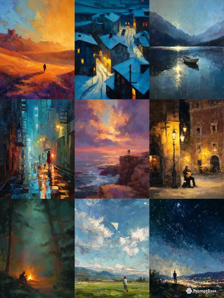 Cinematic Oil Painting Master Scenes
