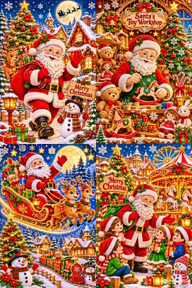 Magical 3D Christmas Paper Cut Art