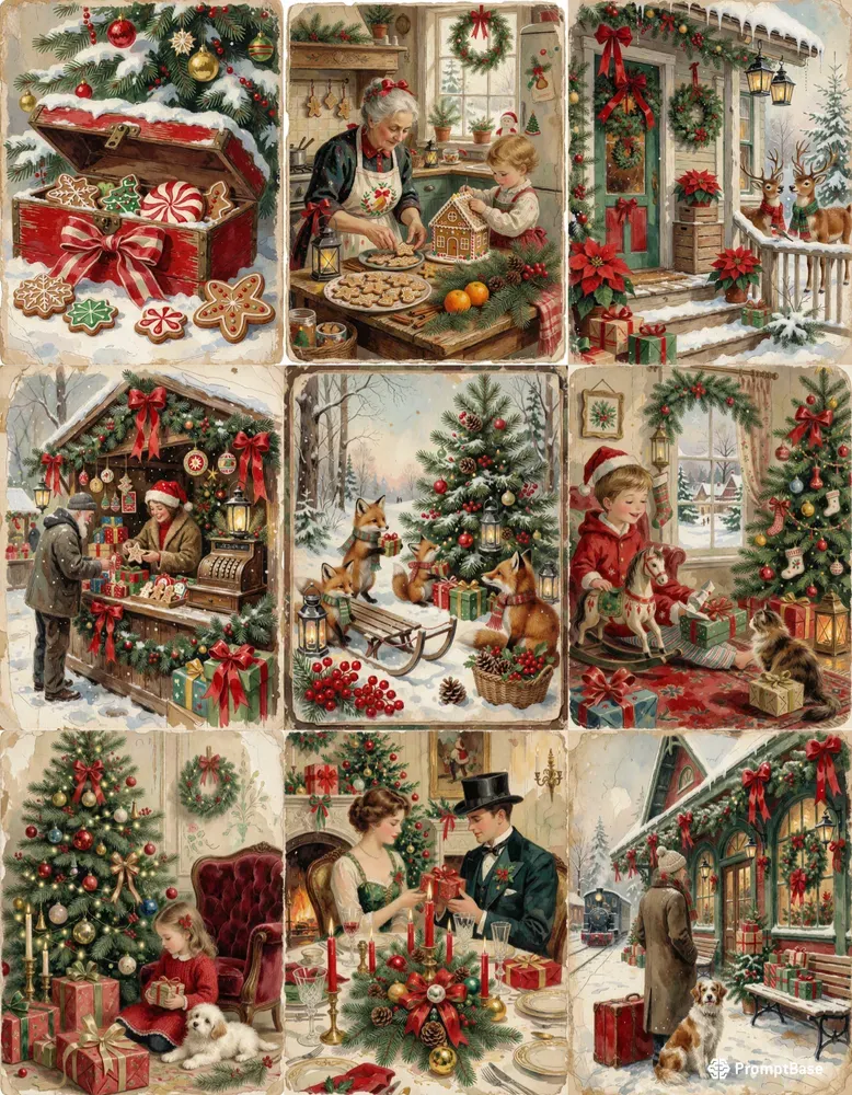 Vintage Christmas Scenes
