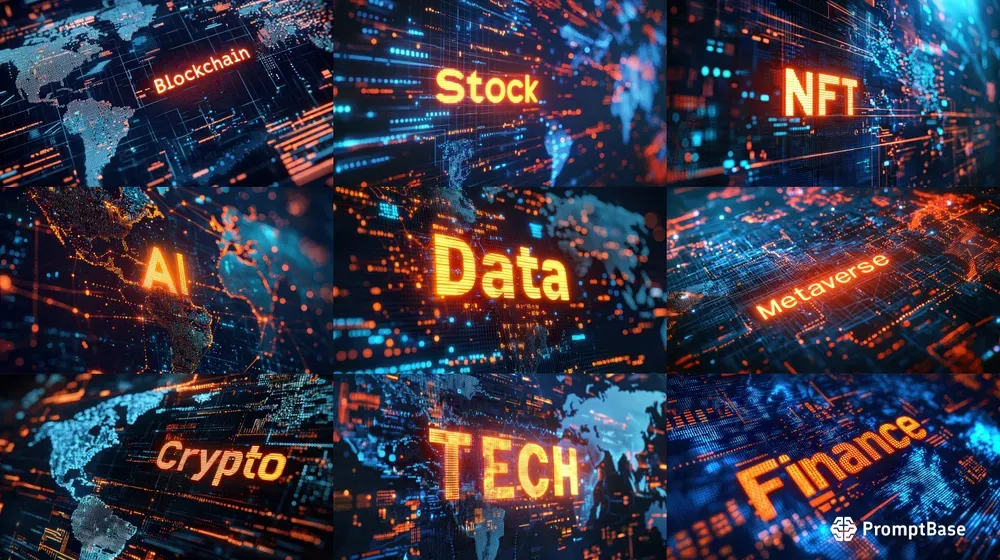 Futuristic Neon Hightech Words