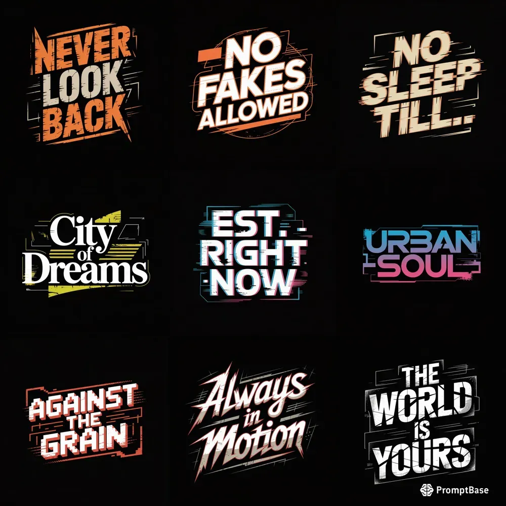 Urban Typography Streetwear Tees