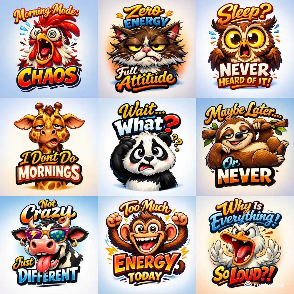 Funny Cartoon Animal Tshirts