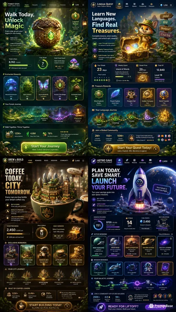 Gamified Rewards Landing Pages