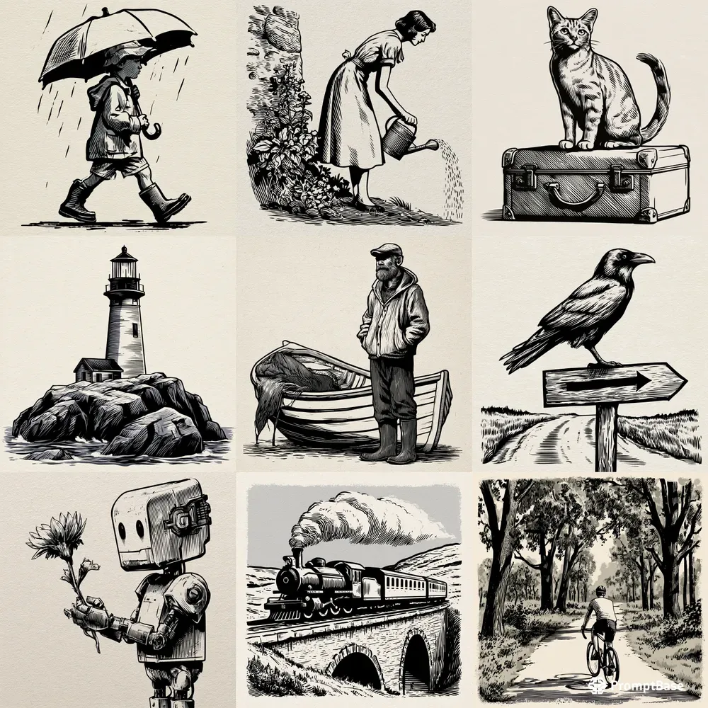 Vintage Ink Illustrations