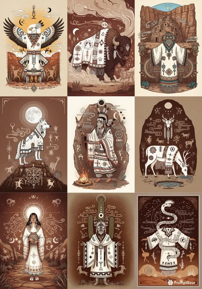 Sacred Desert Symbolic Figure Series