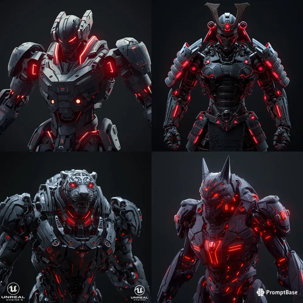 Cyberpunk Mecha Robot Concept Art