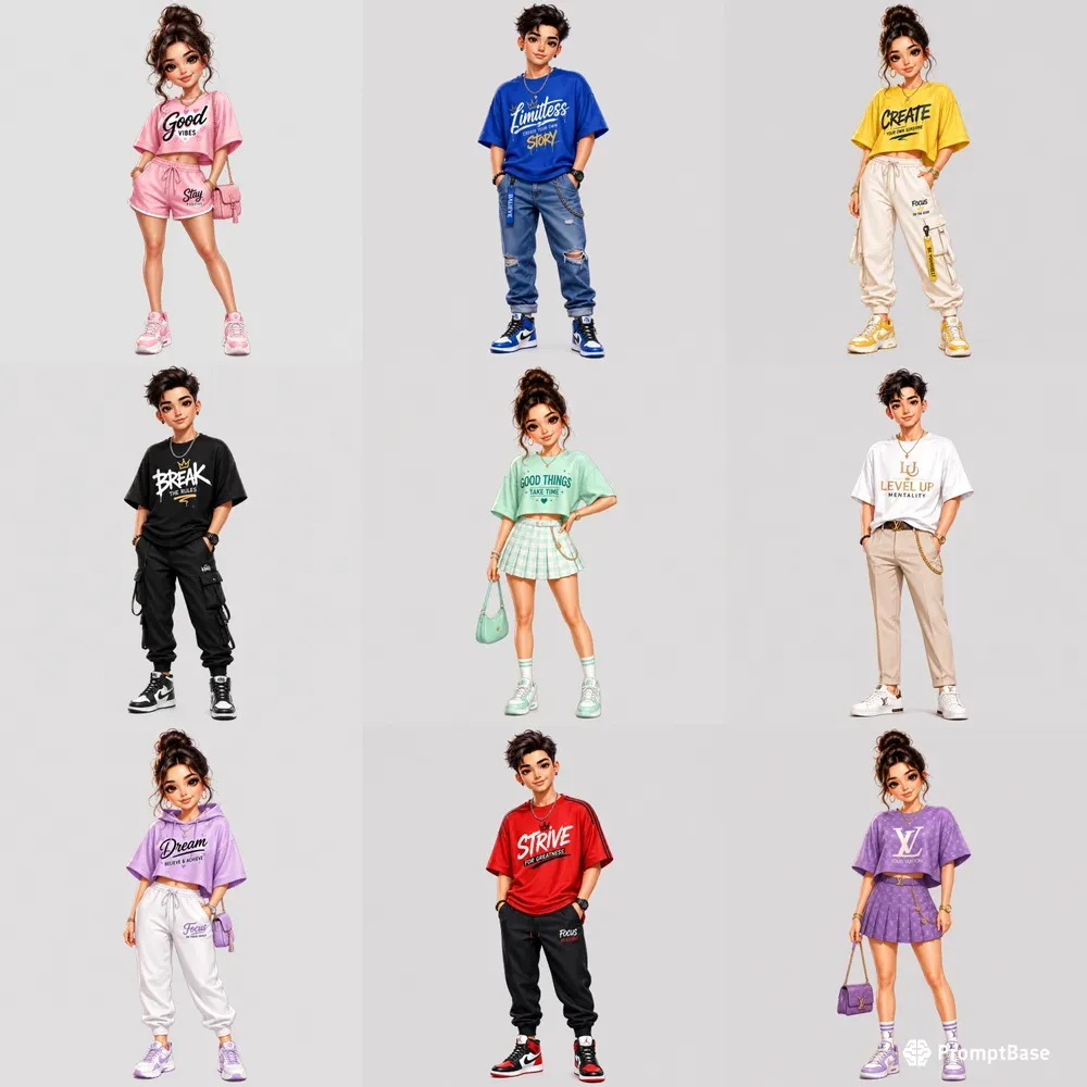 Cute Fashion Character Tshirts