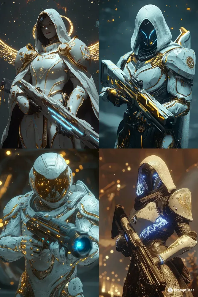 Starforged Paladin Scifi Fantasy Art