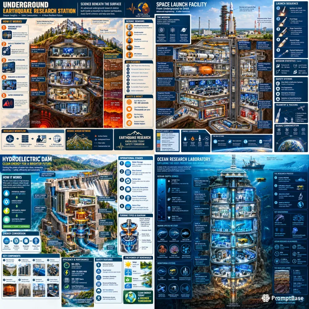 Cutaway World Infographics