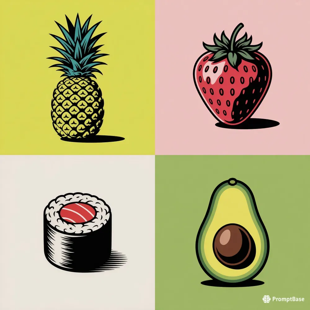 Pop Art Fruit Seasonal Graphics