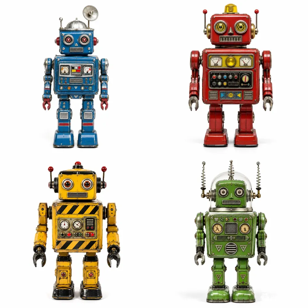 Vintage Tin Toy Robots