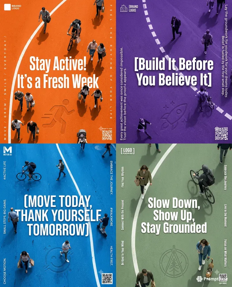 Aerial Top Down Motivation Posters