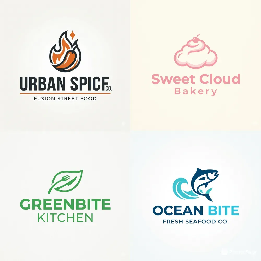 Modern Food Brand Logos