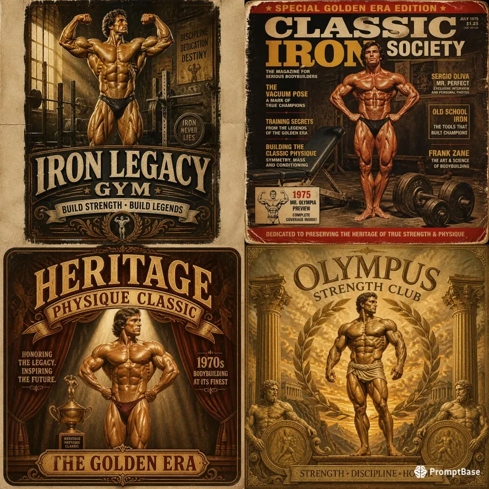 Golden Age Bodybuilding Graphics