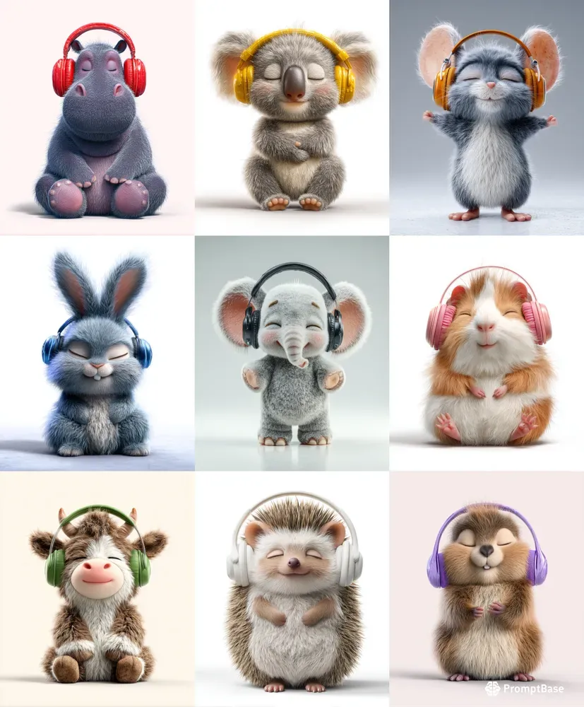 Happy Headphones Characters