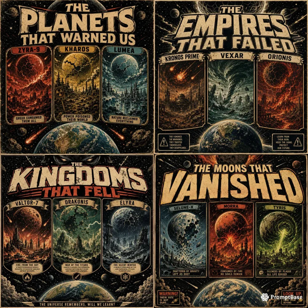 Retro Scifi Apocalypse Poster Series