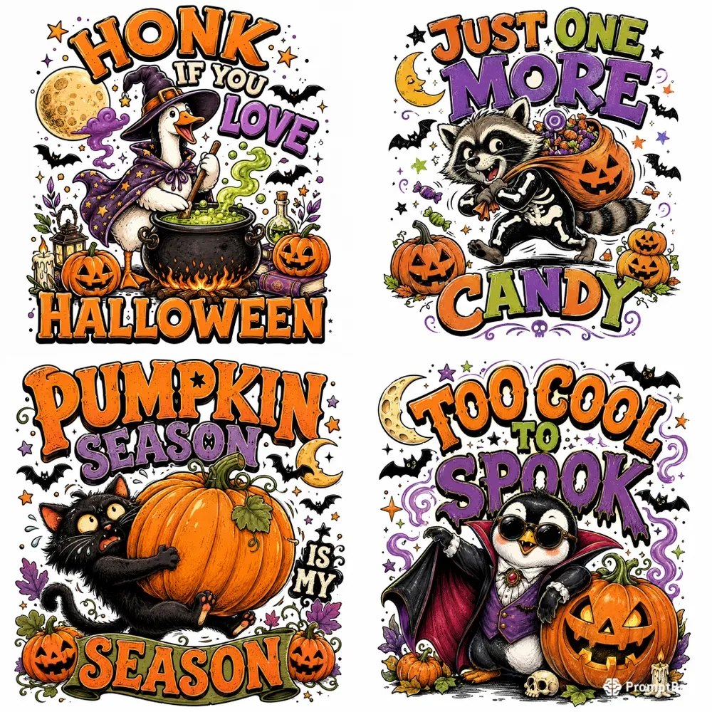 Spooky Cartoon Halloween Pods