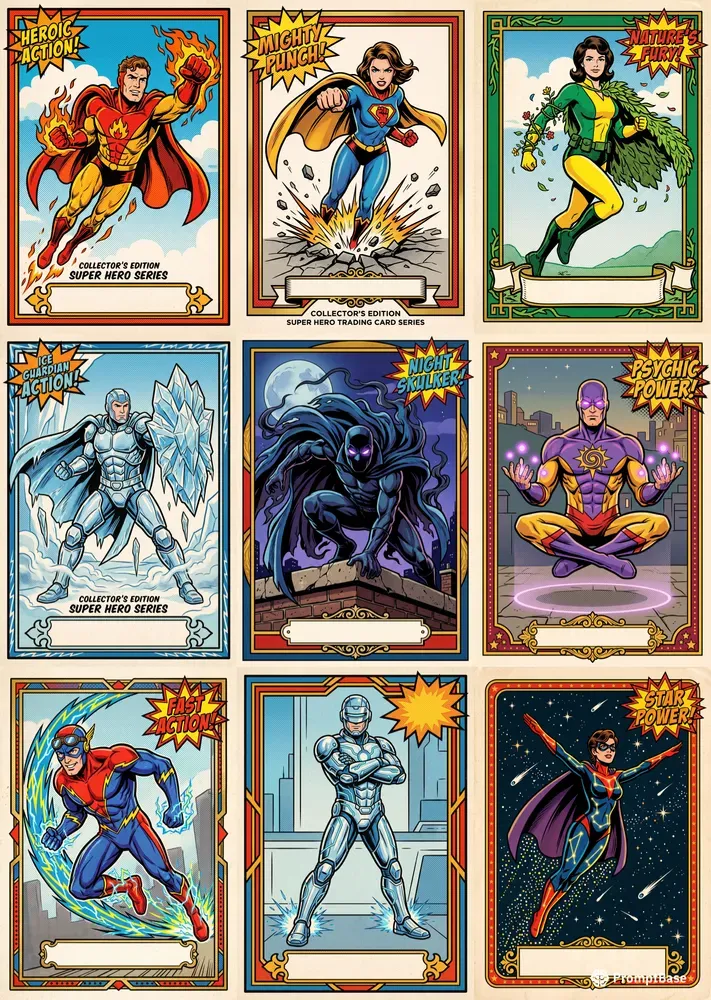 Retro 60s Collectible Comic Heroes
