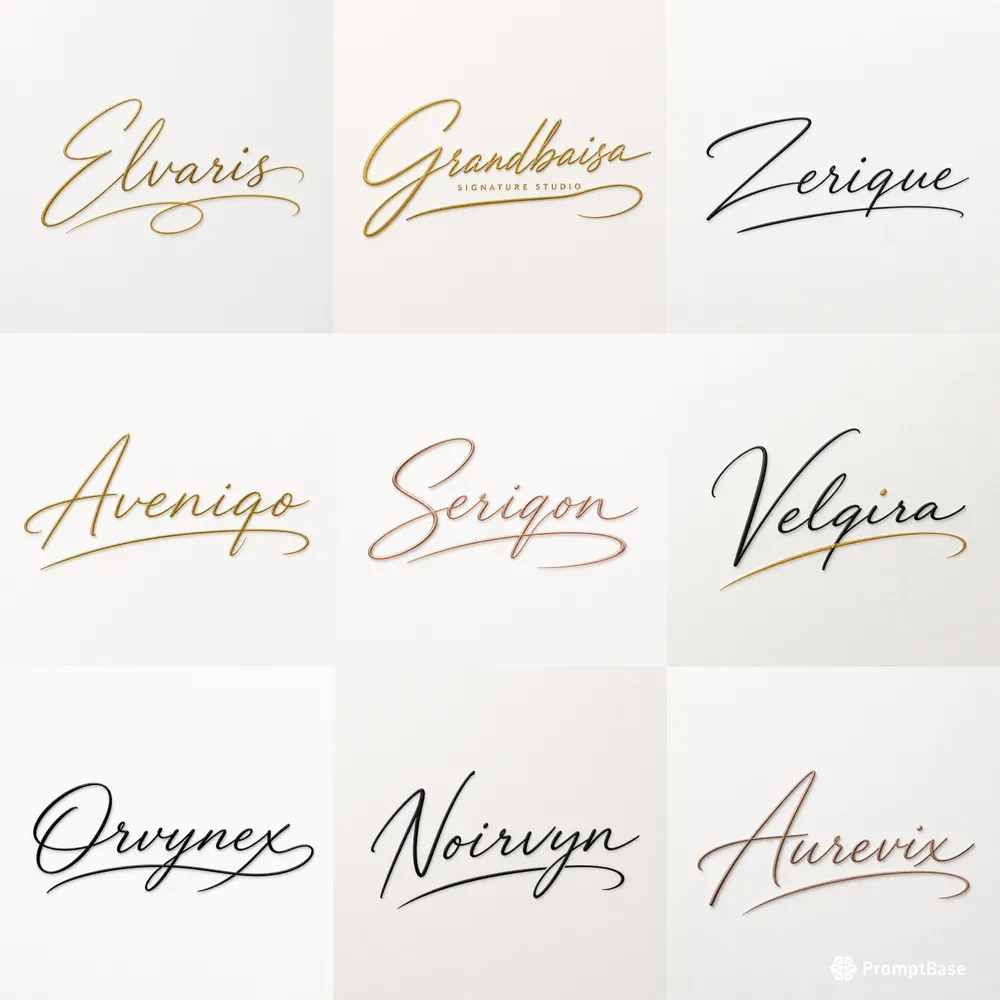 Luxury Signature Logo Designs