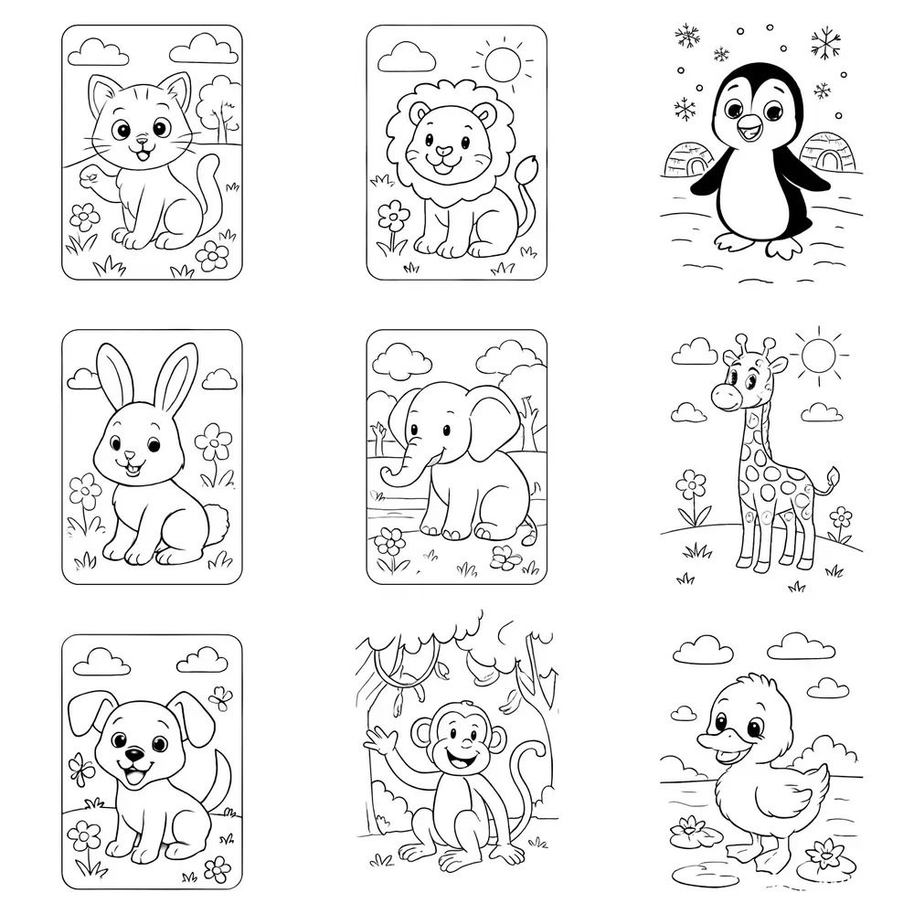 Animal Art For Kids Colouring Books