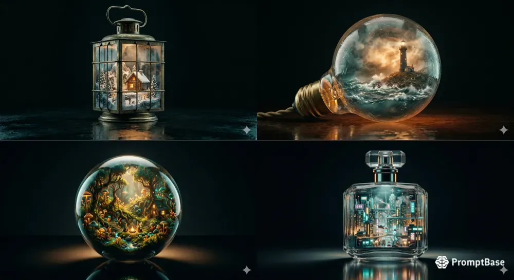Miniature Worlds Trapped Inside Objects
