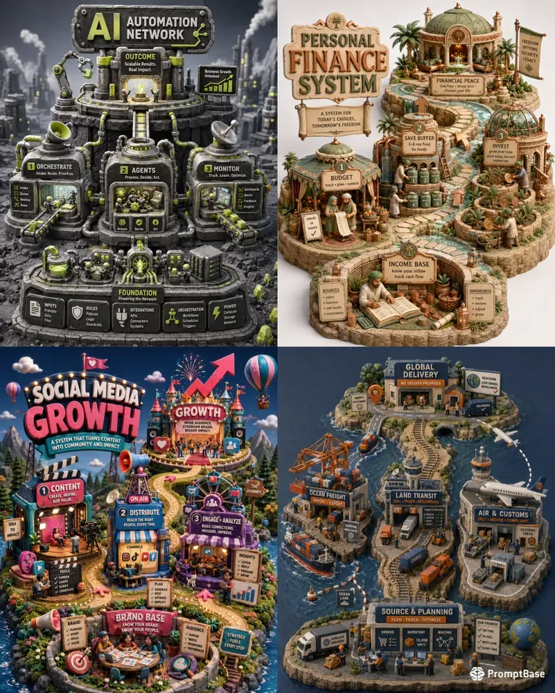 Map World Building System Infographics