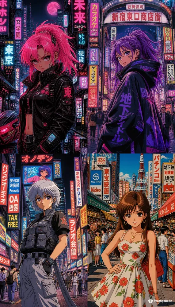 Classic 90s Anime Portraits
