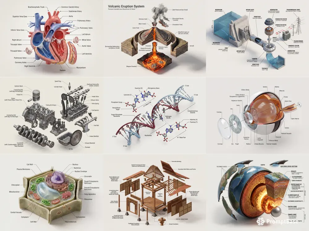 Exploded View Educational Generator