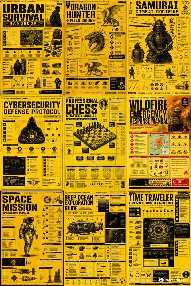 Elite Tactical Infographic Poster Kits