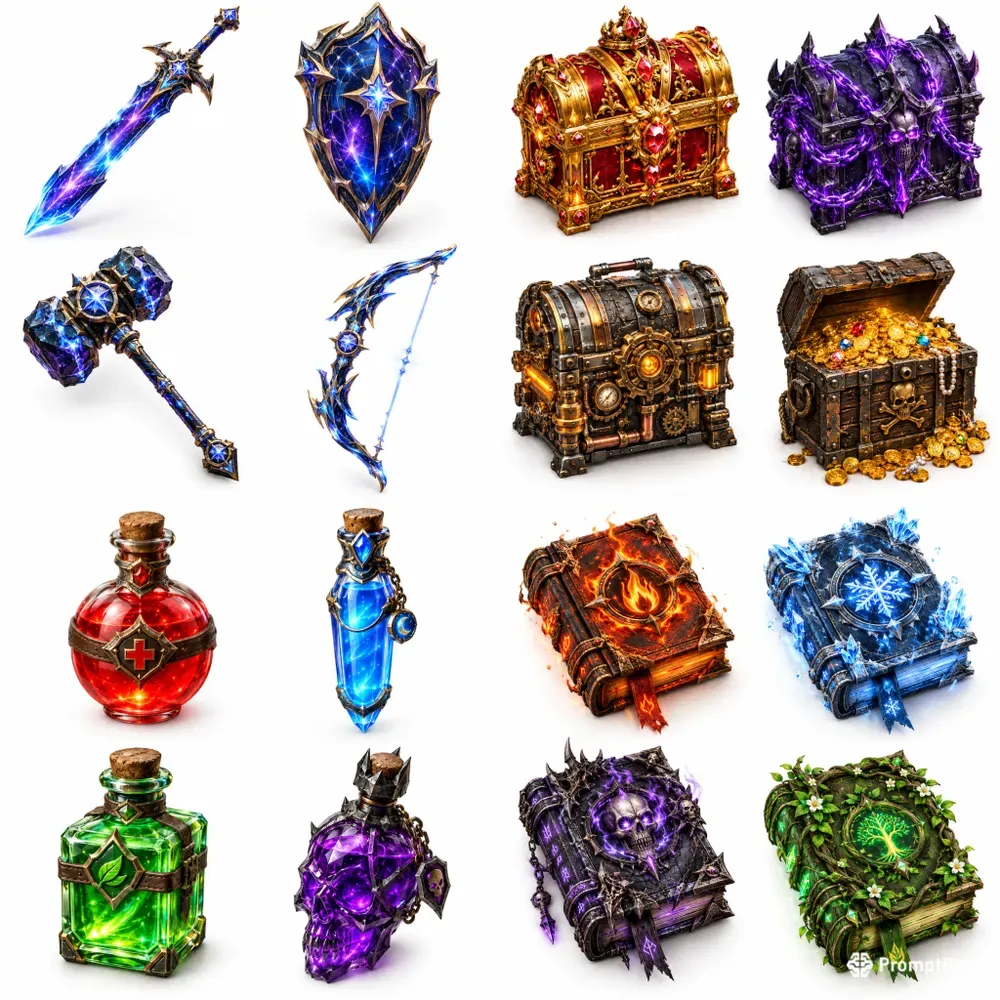 3D Isometric RPG Asset Grids