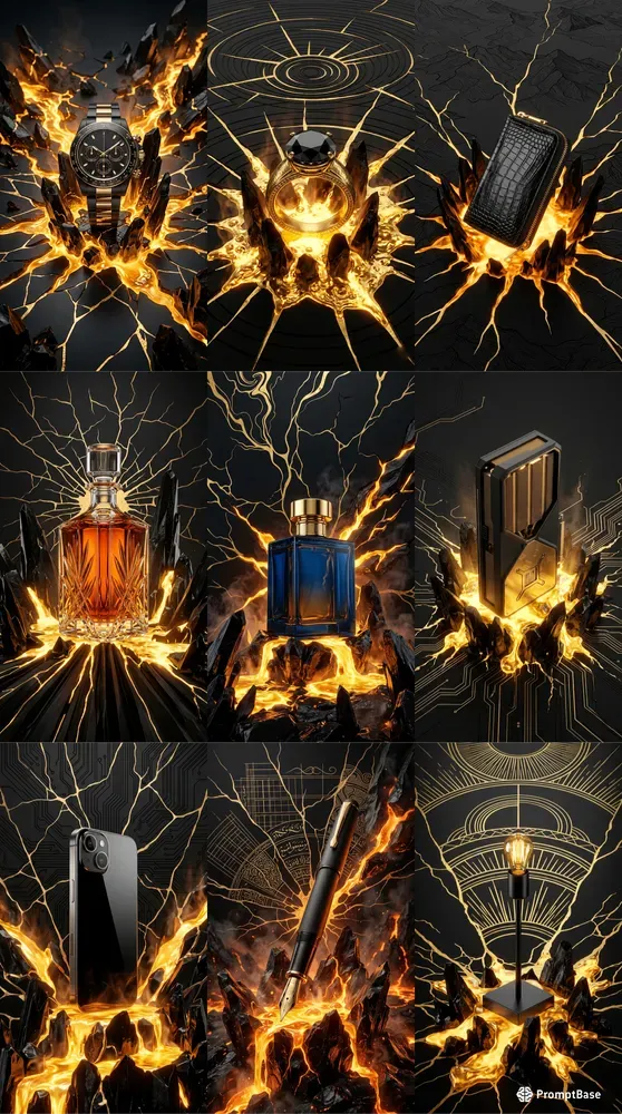 Obsidian Golden Magma