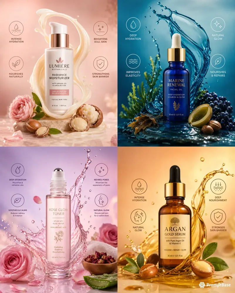 Skincare Benefit Ad Layouts