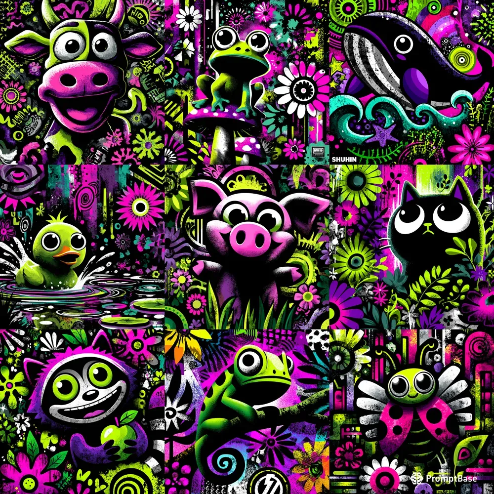 Pop Animal Illustrations