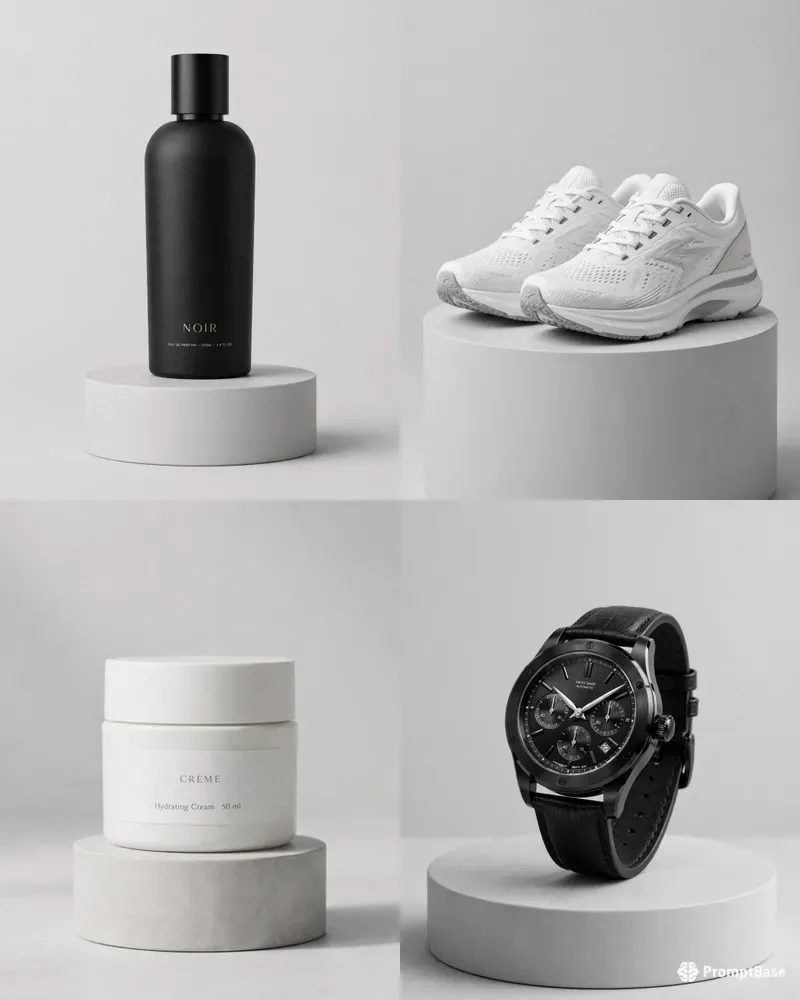 Luxury Studio Products On Pedestals
