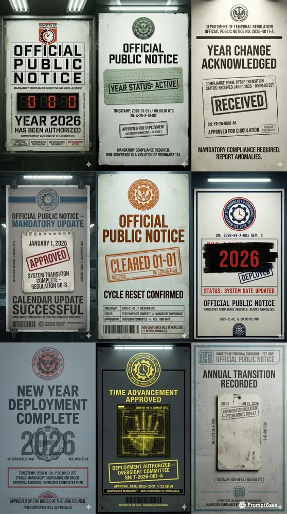 Governmentissued New Year Posters