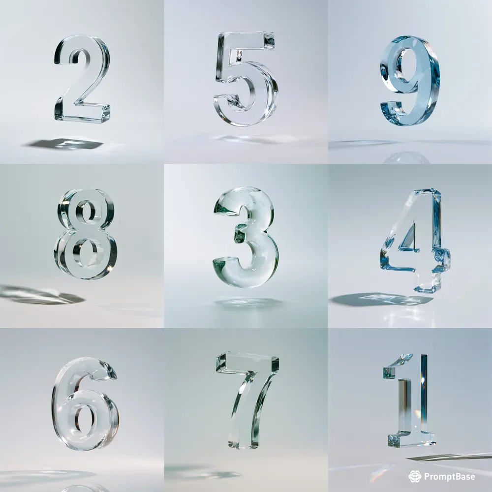 Floating Number Photography