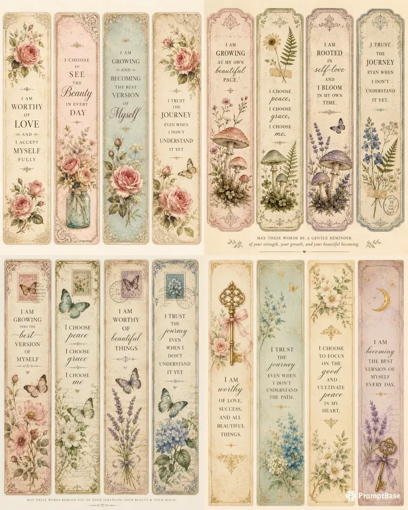 Vintage Affirmation Tags