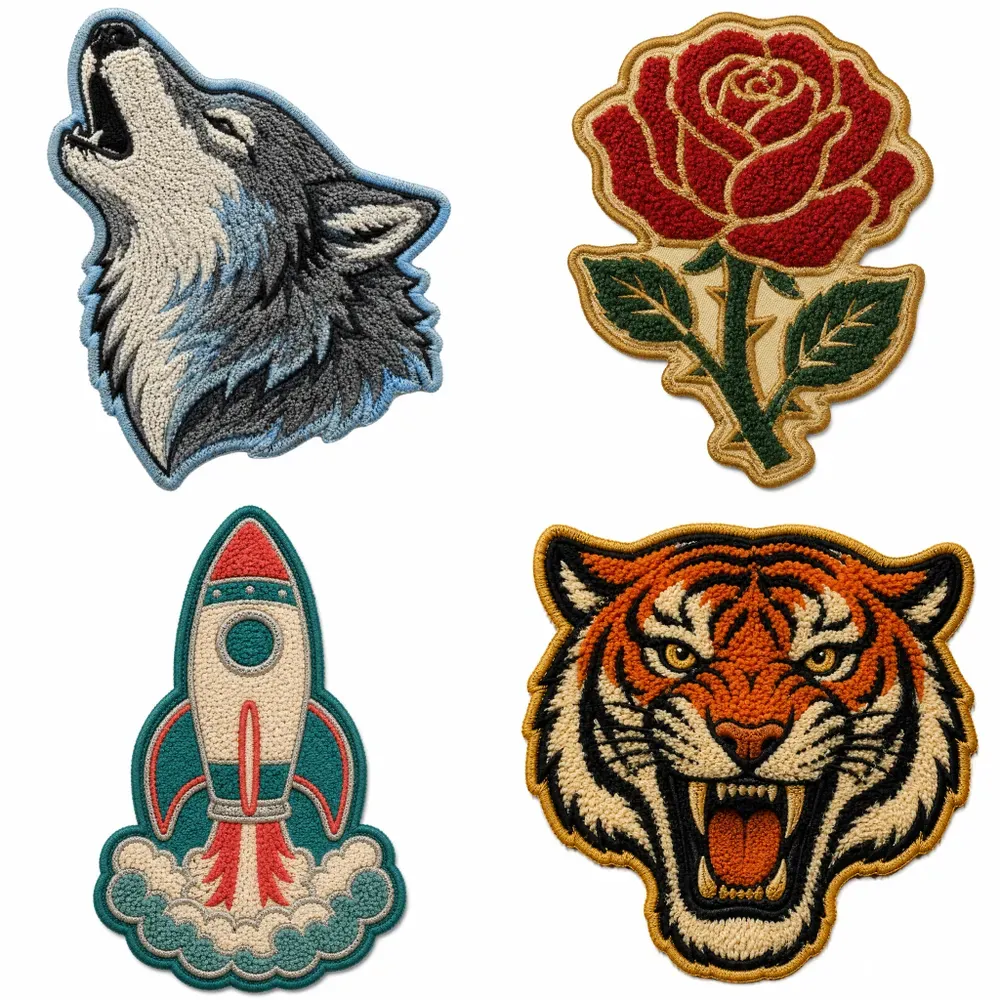 Retro Chenille Embroidery Patches