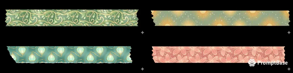 Soft Solarpunk Washi Tapes