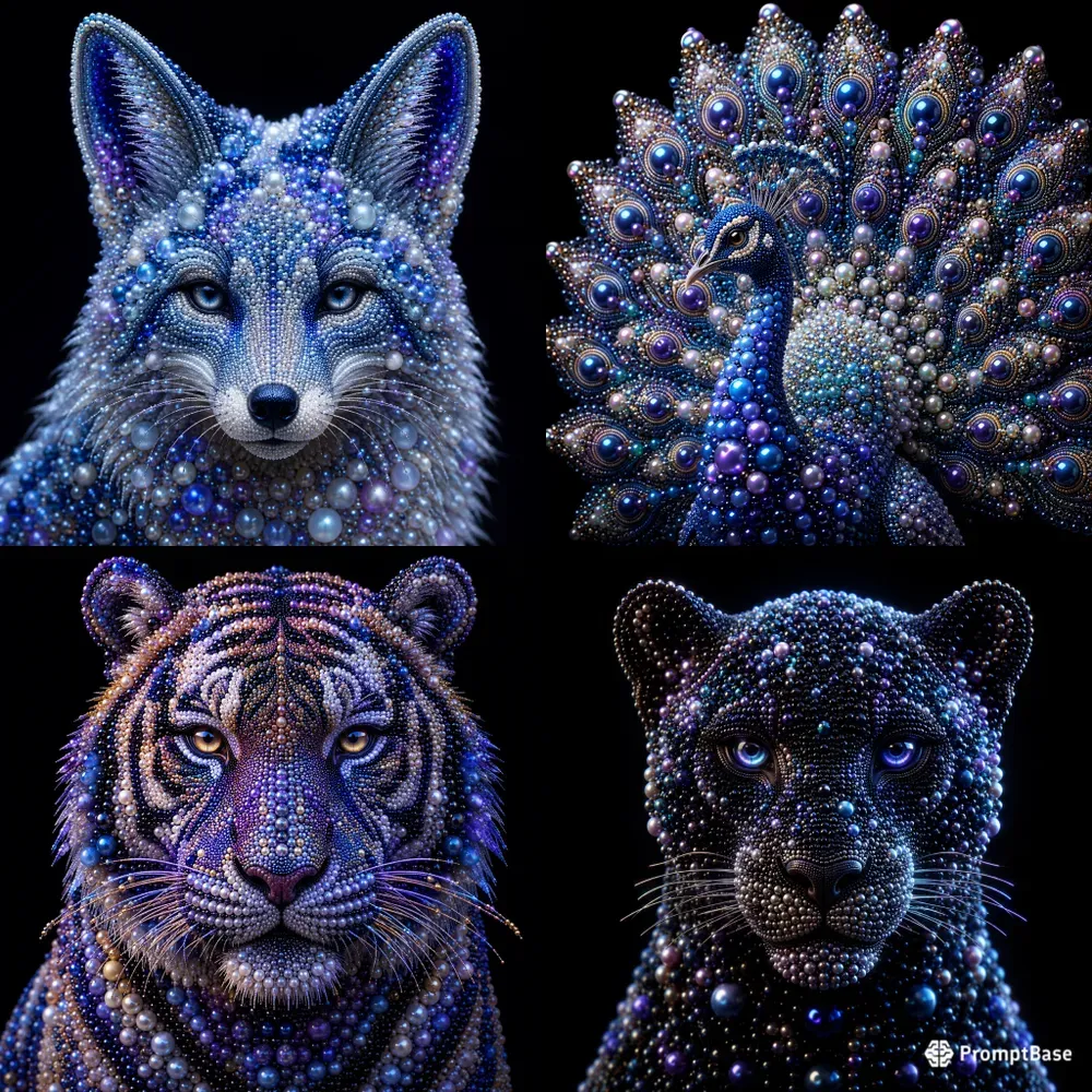Luminous Beaded Animal Art
