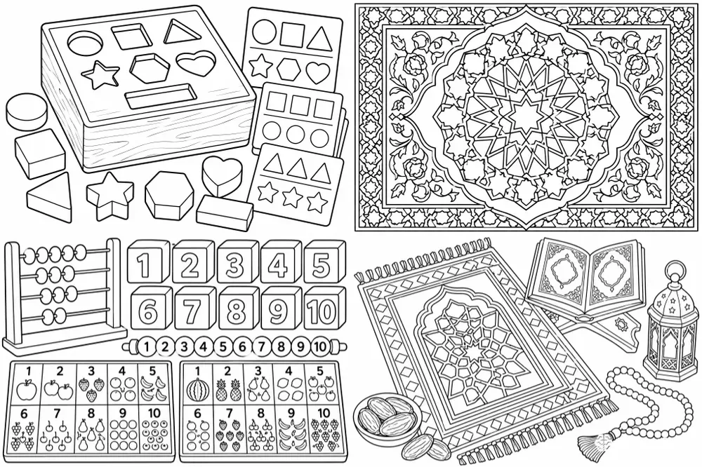 Islamic Learning Calm Colorings