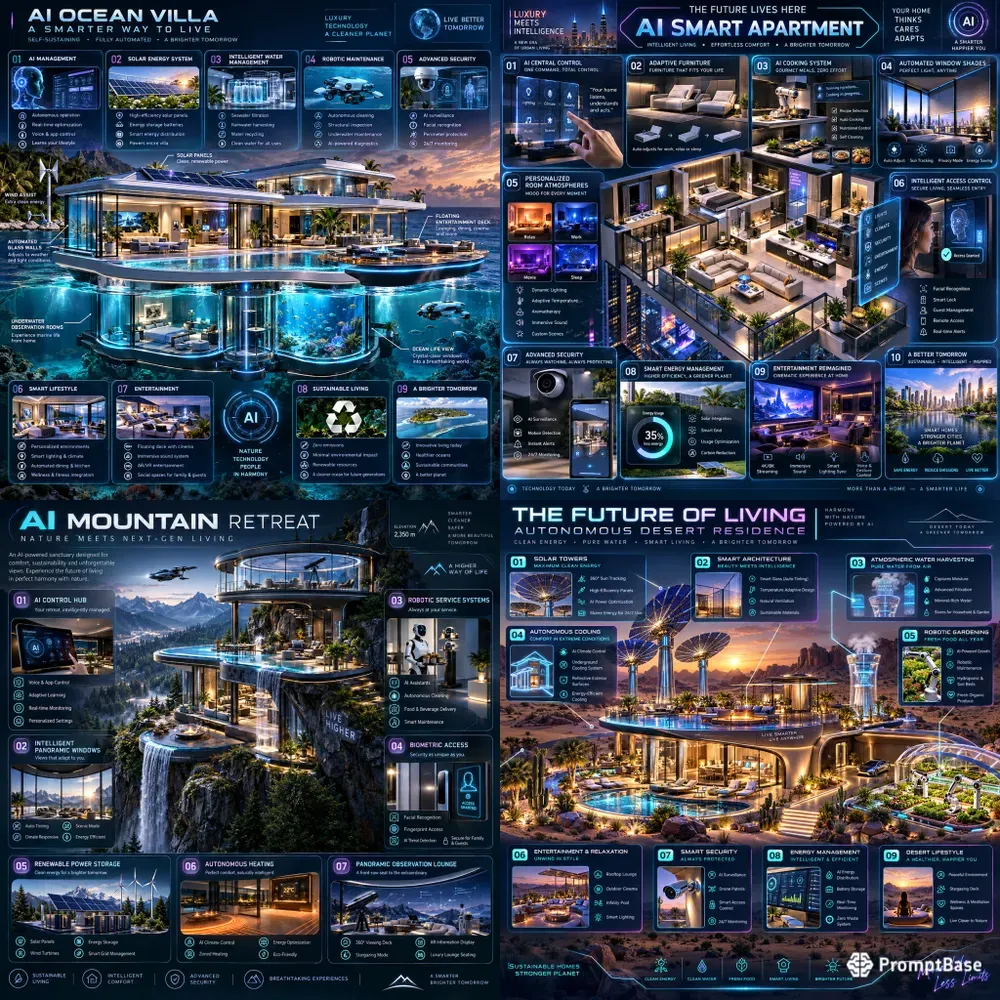 Luxury Smart Penthouse Infographics