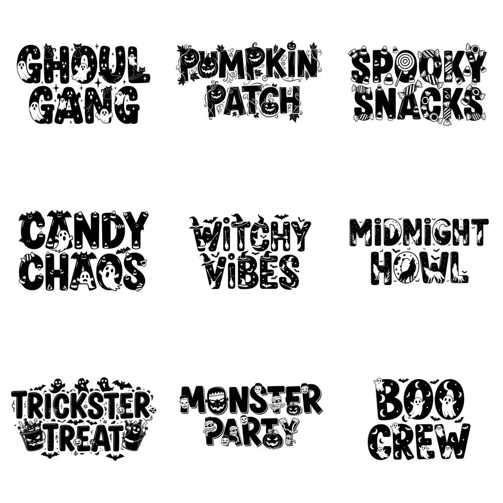 Playful Halloween Vector Logos
