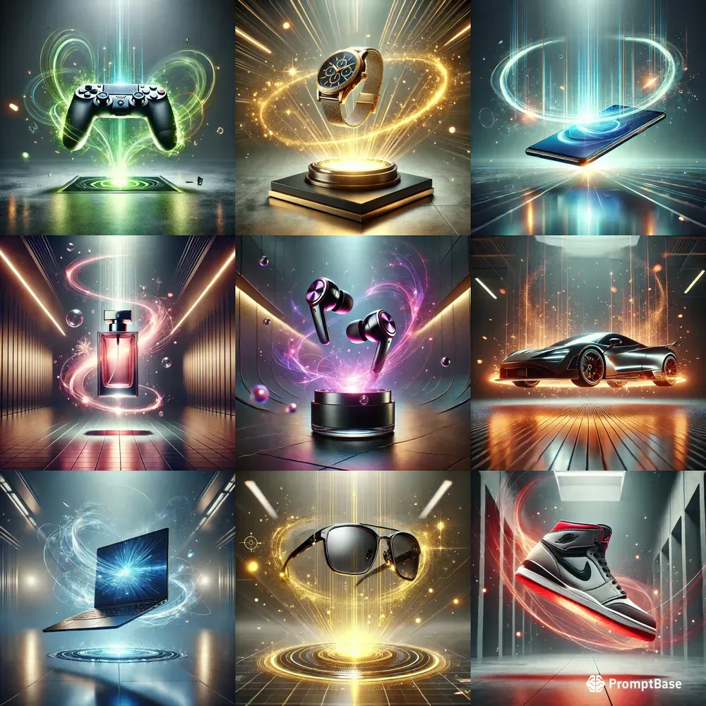 Levitating Product  with Glowing aura