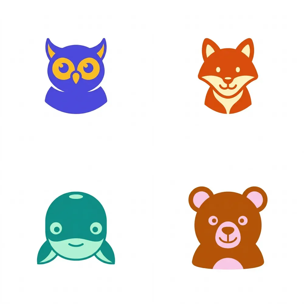 Minimalist Flat Vector Mascot Logos