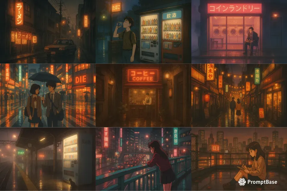 Vintage 90s Anime Scene Generators