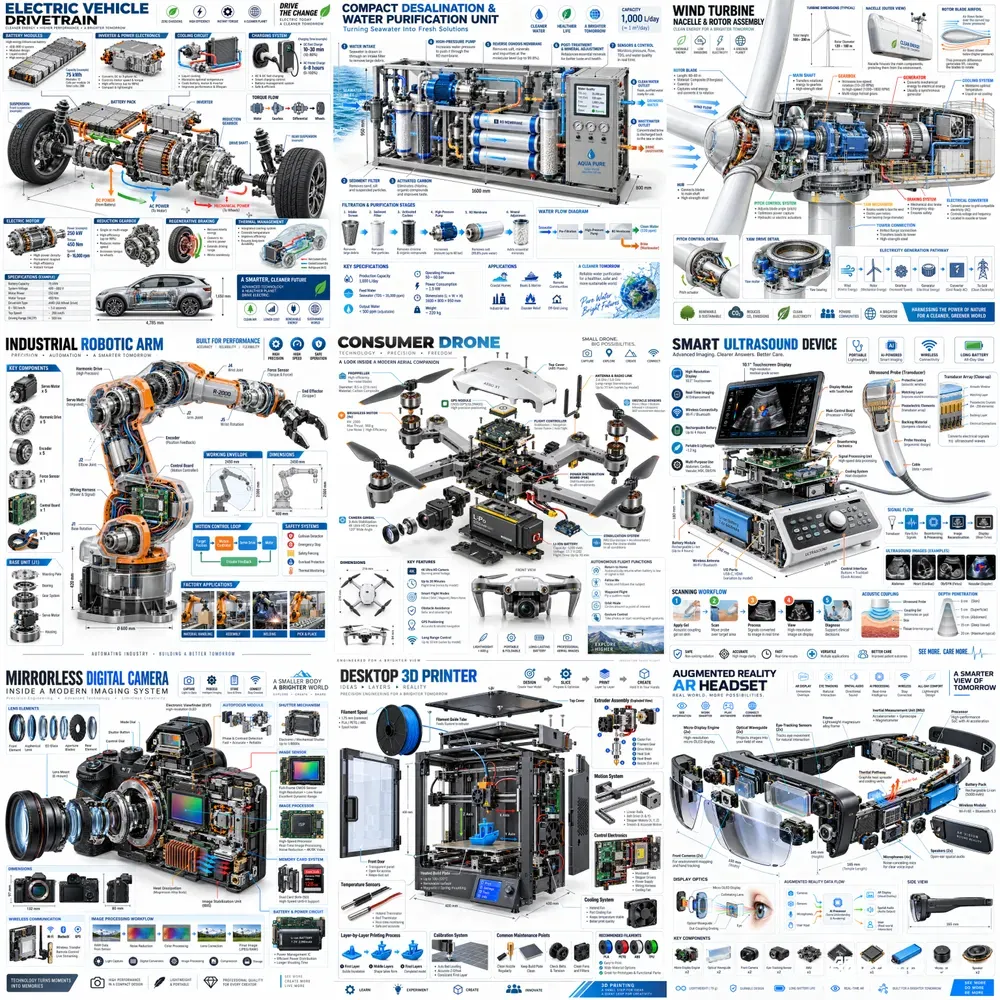 Technical Exploded Infographics