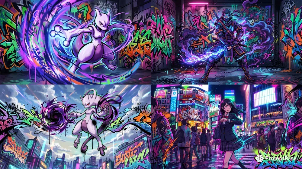 Anime Graffiti Wallpaper Art