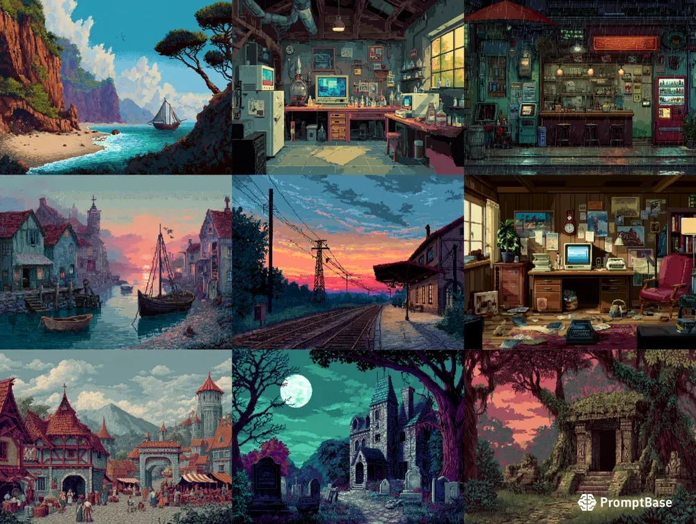 90s Adventure Game Pixel Art