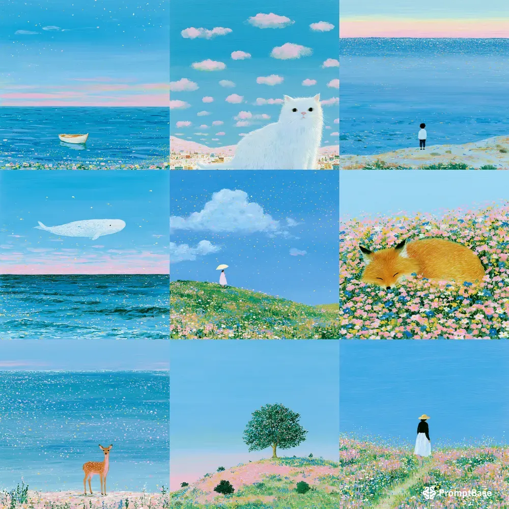 Poetic Pastel Illustration Art